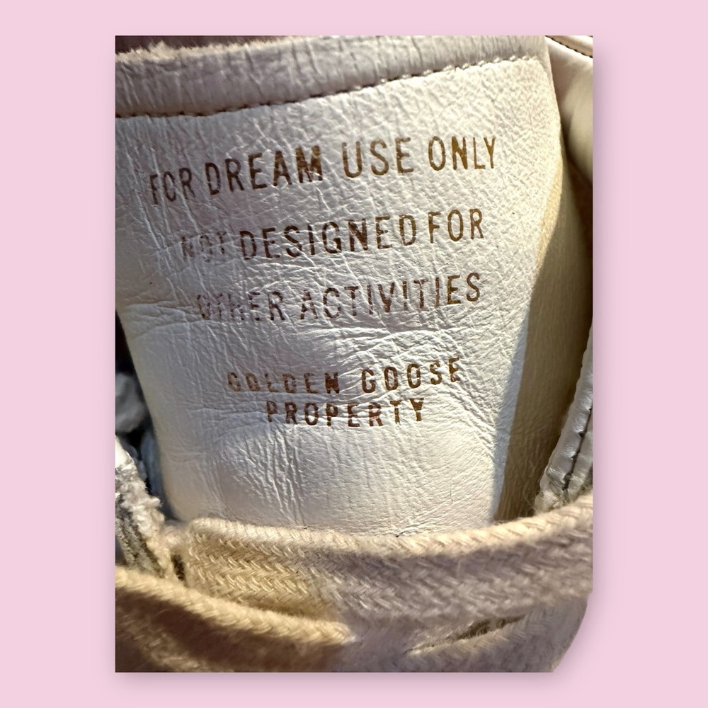 Golden Goose Pink and Gold Sneakers - Picture 5 of 9